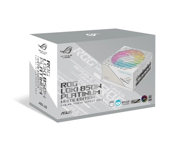Фото - блок питания для компьютера (ПК) Блок питания Asus ROG-LOKI-850P-WHITE-SFX-L-GAMING PCIE5 850W Platinum (90YE00N2-B0NA00)