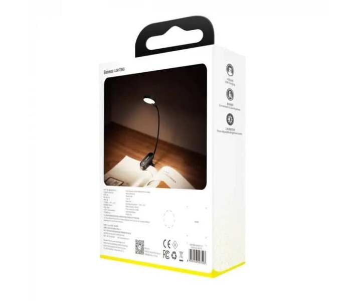 Фото - настольную лампу Лампа на прищепке портативная Baseus Comfort Reading Mini Clip Lamp 4.5W 350 mAh Grey