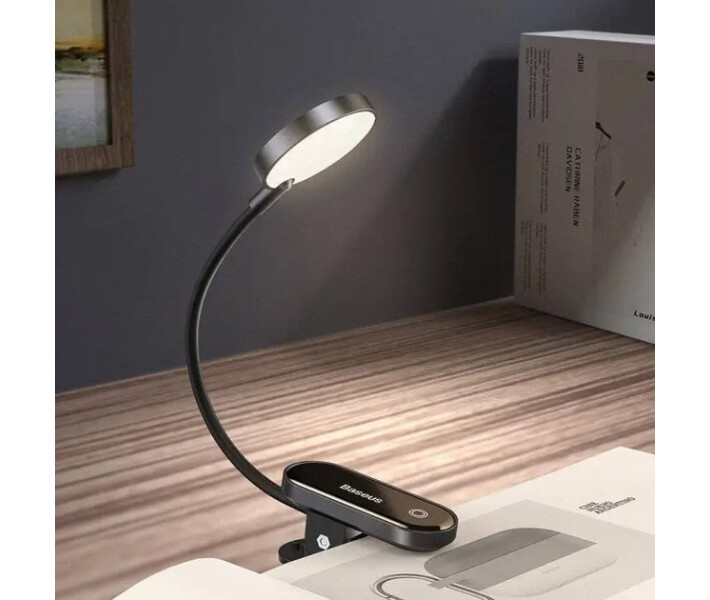 Фото - настольную лампу Лампа на прищепке портативная Baseus Comfort Reading Mini Clip Lamp 4.5W 350 mAh Grey