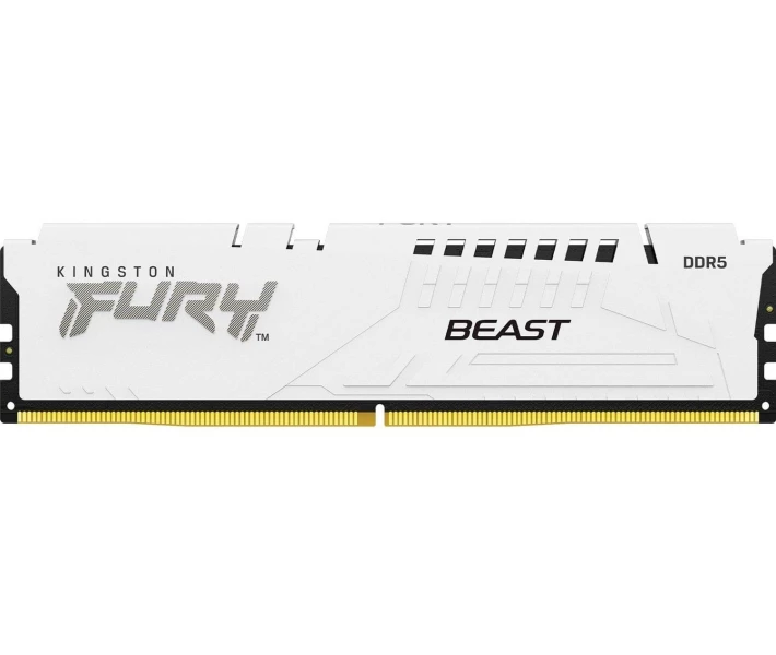 Фото - оперативную память Модуль памяти Kingston DDR5 16GB FURY Beast 5200MHz White XMP (KF552C40BW-16)