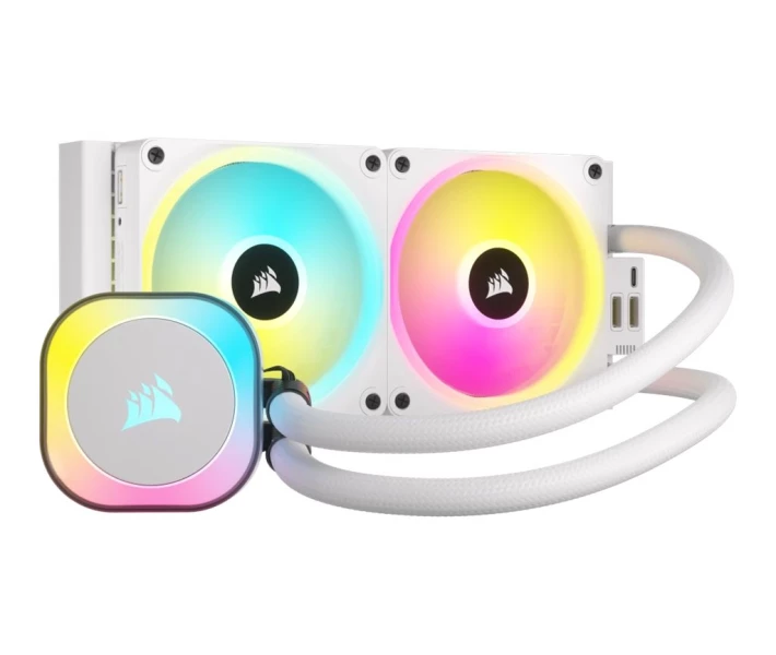 Фото - систему охлаждения Система водяного охлаждения Corsair iCUE Link H100i RGB Liquid CPU Cooler White (CW-9061005-WW), Intel: 1700/1200/1151/1150/1155/1156, AMD AM5/AM4