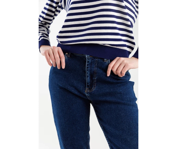 Фото - женские джинсы Джинсы Mom Fit женские Karol D-151 36 Темно-синий (2000990305473)