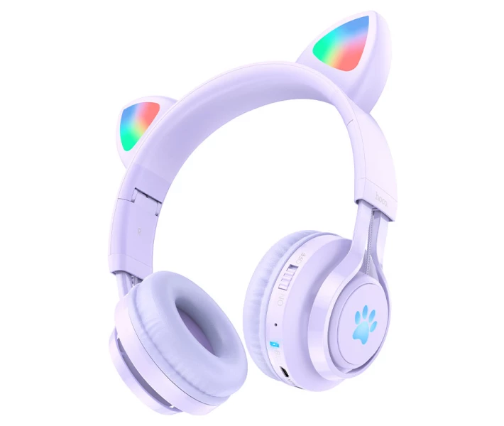 Фото - наушники Наушники Bluetooth HOCO W39 Cat ear Фиолетовый