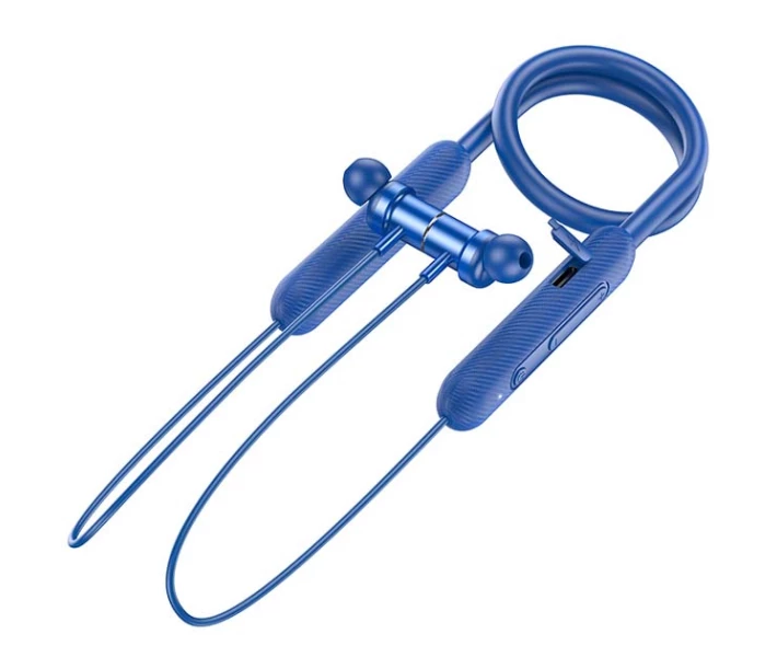 Фото - наушники Наушники Bluetooth Hoco ES70 Wireless Comfort Magnetic беспроводные вакуумные с микрофоном для бега и спорта 90H Bluetooth 5.3 500 мАч 0.9М Синий