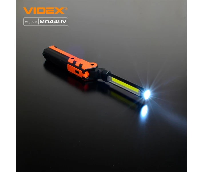 Фото - фонарик Фонарик LED портативный многоцелевой 400Lm 4000К черный/оранж VLF-M044UV Videx