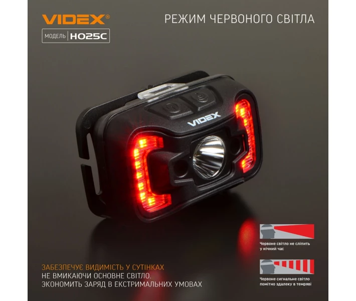 Фото - фонарик Фонарик LED налобный 310Lm 5000К черный VLF-H025C Videx