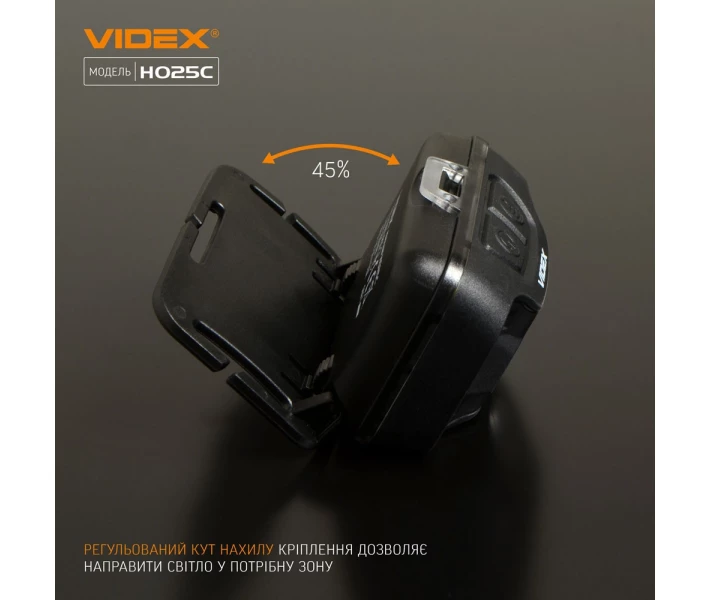 Фото - фонарик Фонарик LED налобный 310Lm 5000К черный VLF-H025C Videx