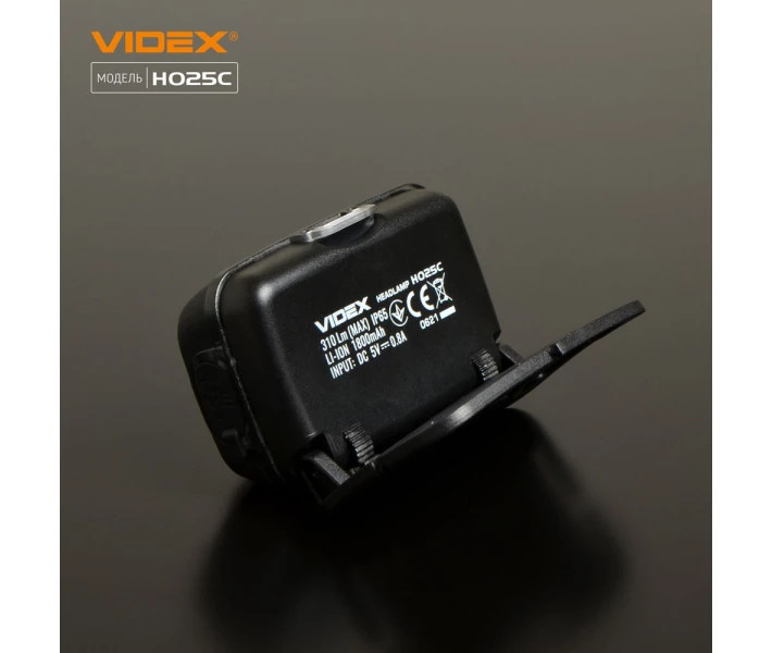 Фото - фонарик Фонарик LED налобный 310Lm 5000К черный VLF-H025C Videx