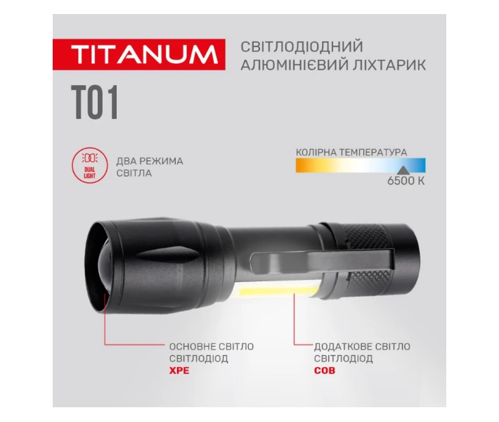 Фото - фонарик Фонарик LED портативный 120Lm 6500К TLF-T01 Titanum