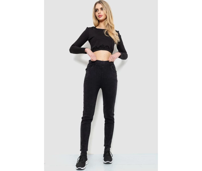 Фото - женские лосины и леггинсы Леггинсы стрейч черный 244R8270 Ager XXL