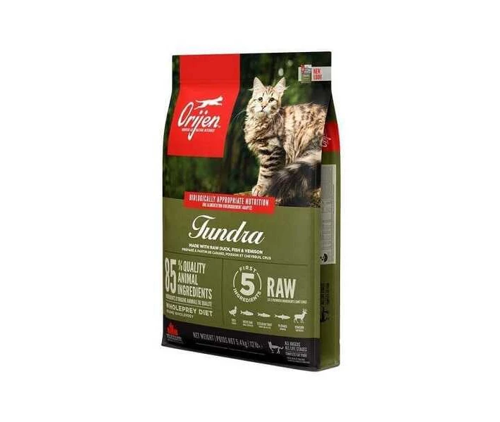Фото - корм для кота Сухой корм Orijen Tundra Cat 1,8 с мясом дичи, рыбы и птицы для кошек и кошек