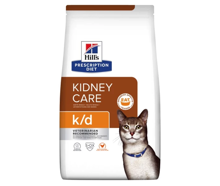 Фото - корм для кота Корм Hill's Prescription Diet Feline K/D сухая курица при заболеваниях почек у котов 3 кг