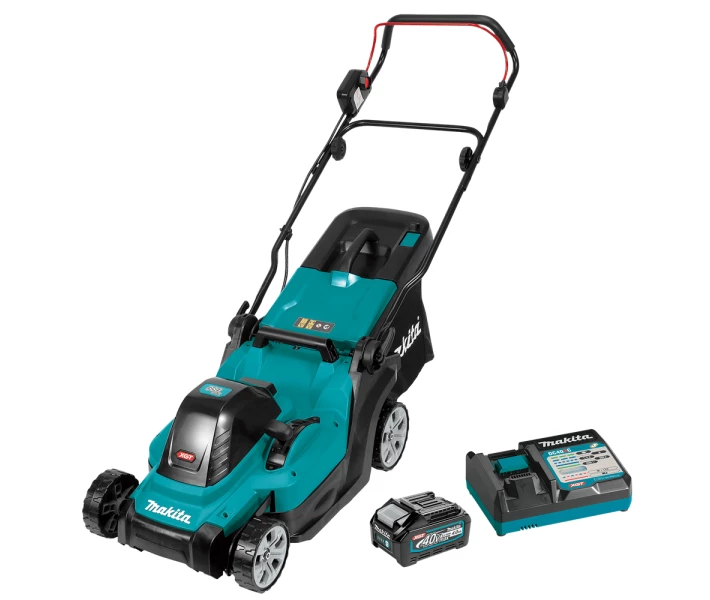 Фото - газонокосилку Газонокосилка аккумуляторная Makita LM003GM103 (38 см, 20-75 мм, 40 л, BL, XGT)
