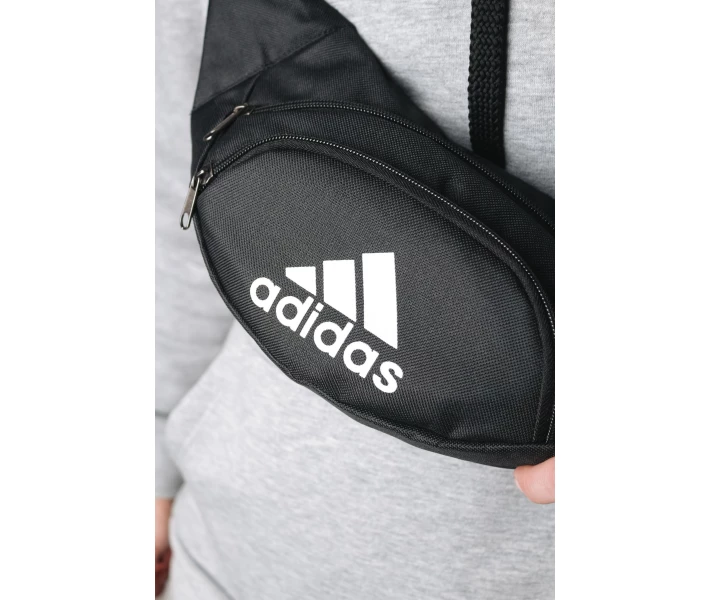 Фото - мужскую сумку Бананка Adidas черная (1688549930)