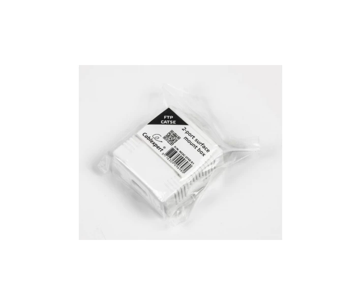 Фото - розетку и выключатель Компьютерная розетка Cablexpert RJ45x2 FTP, cat.5e (NCAC-2F5E-01) (494308-01)