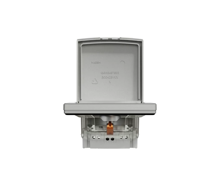 Фото - розетку и выключатель Розетка Schneider Electric ASFORA с крышкой IP44, алюминий (EPH3100361)