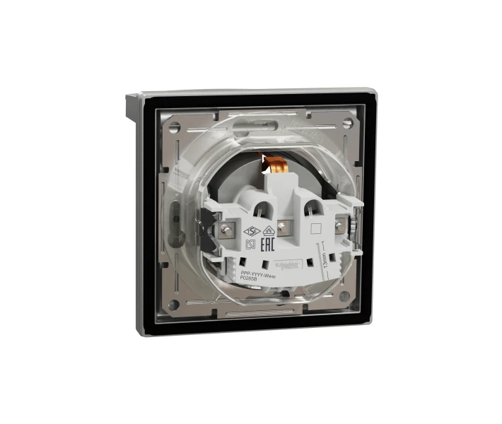 Фото - розетку и выключатель Розетка Schneider Electric ASFORA с крышкой IP44, алюминий (EPH3100361)