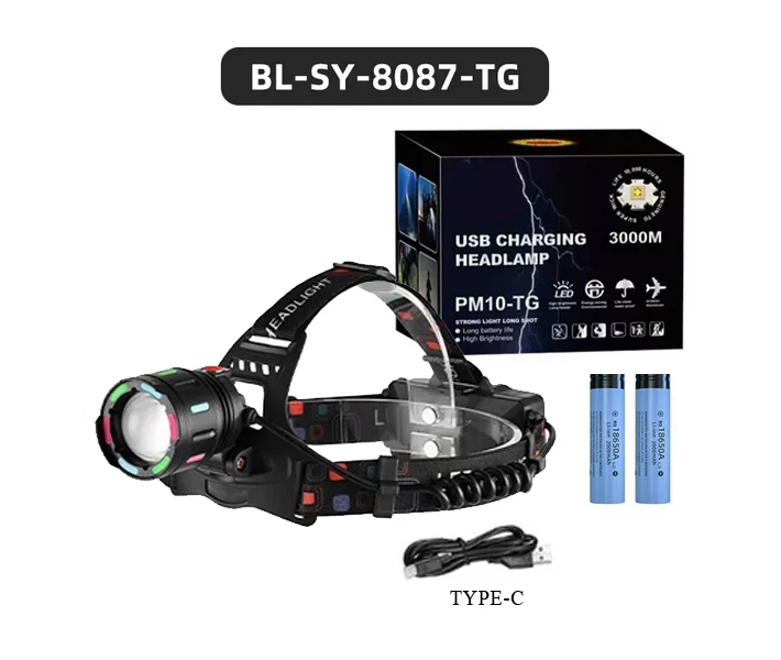 Фото - фонарик Фонарь налобный аккумуляторный SY-8087-PM10-TG Black