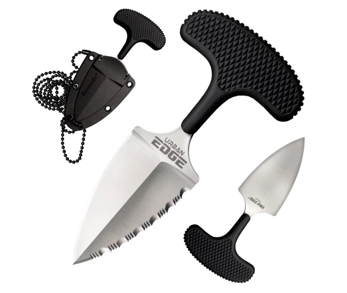 Фото - туристический нож Нож классический Cold Steel Urban Edge 50/50 Edge 43XLS тип hard Длина клинка 63.5 мм + чехол