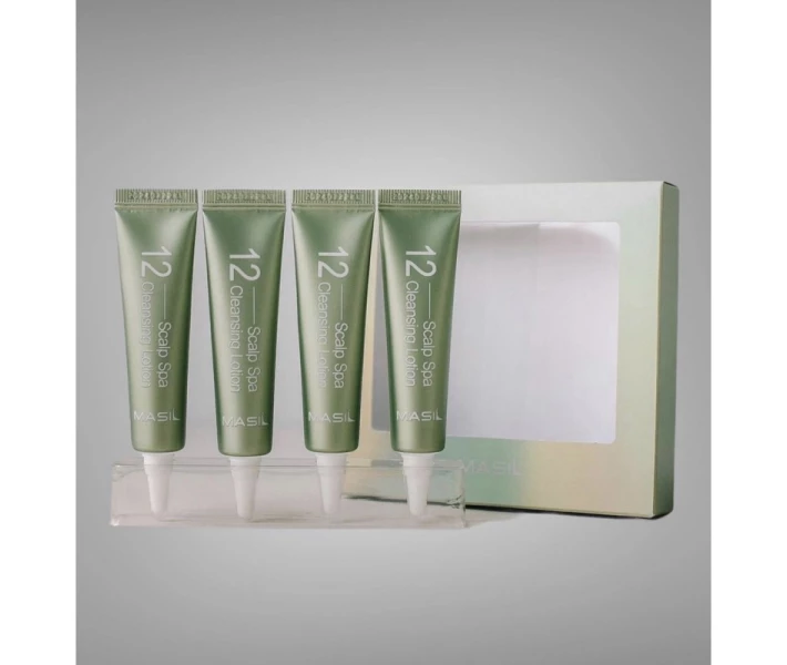 Фото - лосьон для волос Очищающий лосьон для кожи головы Masil 12 Scalp Spa Cleansing Lotion упаковка 4*15 мл