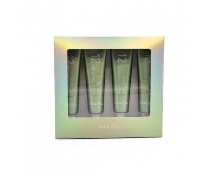 Фото - лосьон для волос Очищающий лосьон для кожи головы Masil 12 Scalp Spa Cleansing Lotion упаковка 4*15 мл