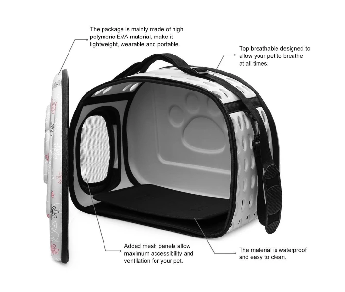 Фото - переноску и сумку для животных Сумка переноска Pet Pro Purlov Pets Carrier для домашних животных Серый (IBH005SS)