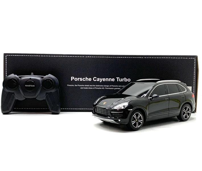Фото - радиоуправляемую игрушку Машина Rastar на радиоуправлении Porsche Cayenne Turbo масштаб 1:24 Черная (46100)