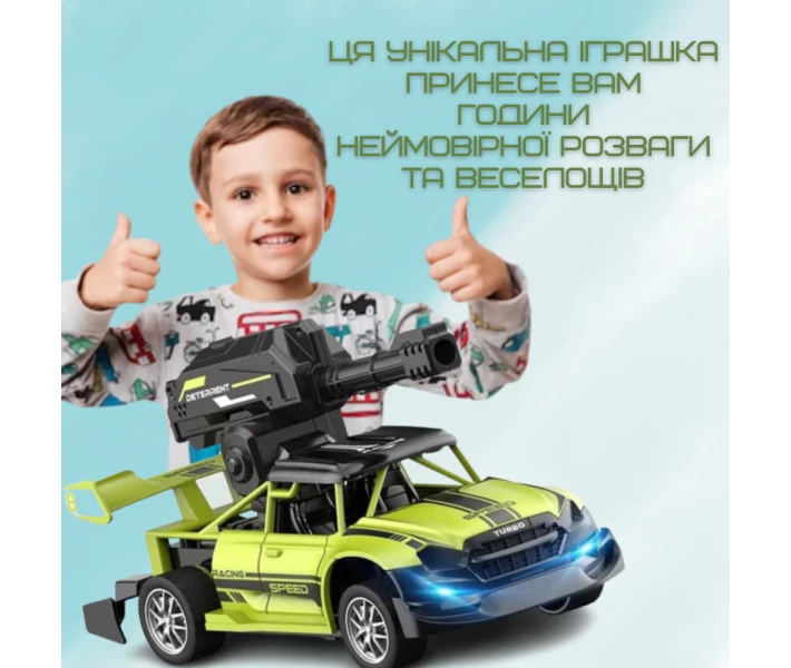 Фото - радиоуправляемую игрушку Гоночная Машинка Скоростная Радиоуправляемая на Аккумуляторе с Шариками Орбизами и LED Подсветкой Зеленая