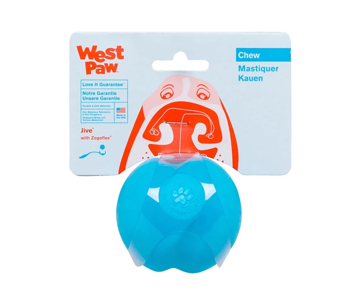 Фото - игрушку для животных Игрушка для собак West Paw Jive Dog Ball голубая, 6 см