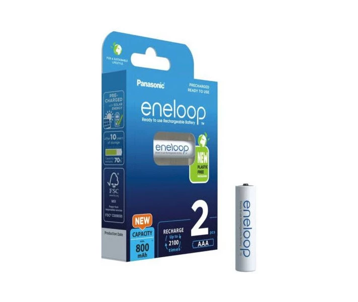 Фото - батарейку и аккумулятор Аккумулятор Panasonic Eneloop AAA 800 2BP mAh NI-MH(BK-4MCDE/2BE) (2 шт.)