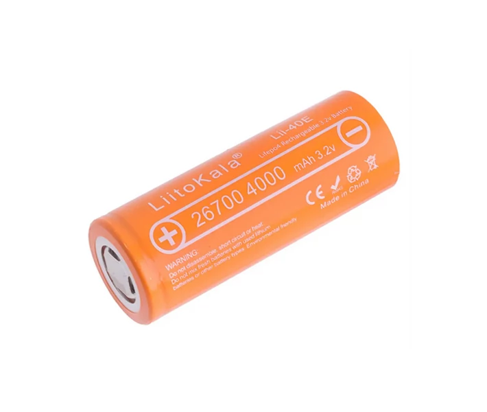 Фото - батарейку и аккумулятор Аккумулятор 26700 LiitoKala Lii-40E 4000 mAh 3.2V