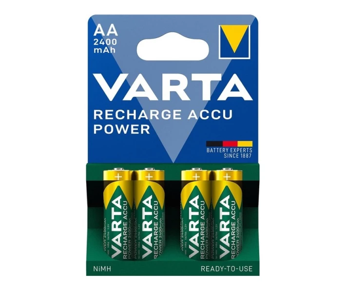 Фото - батарейку и аккумулятор Аккумулятор VARTA NI-MH Power AA 2400 мАч, 4 (56756101404) (4 шт.)