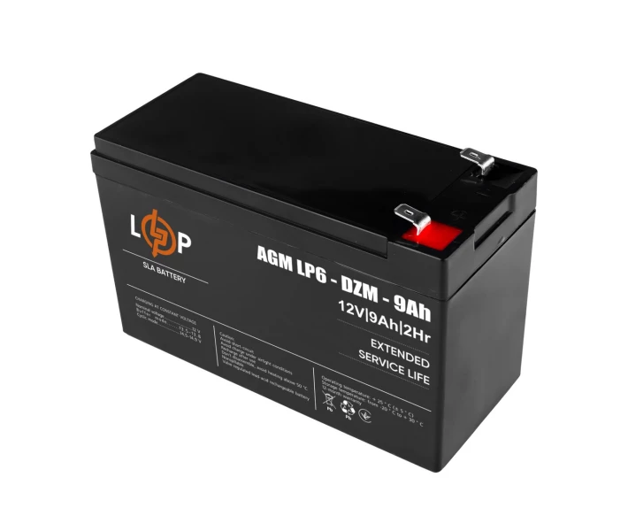 Фото - батарейку и аккумулятор Аккумуляторная батарея LogicPower LP 12V 9AH (LP 6-DZM-9 Ah) AGM Sava Family