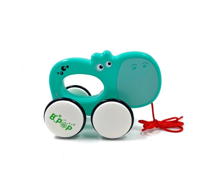 Фото - развивающую игрушку для малыша Каталка на шнурке Jia Yue Toys Бегемот 30 см Разноцветная (113362b)