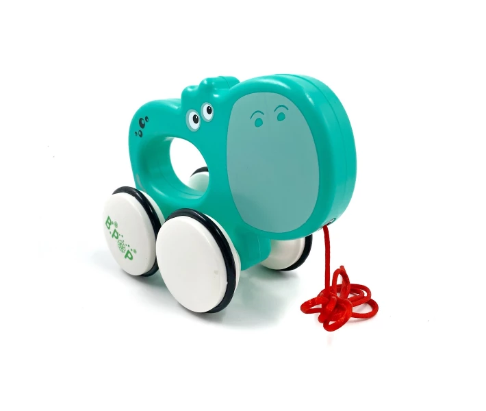 Фото - развивающую игрушку для малыша Каталка на шнурке Jia Yue Toys Бегемот 30 см Разноцветная (113362b)