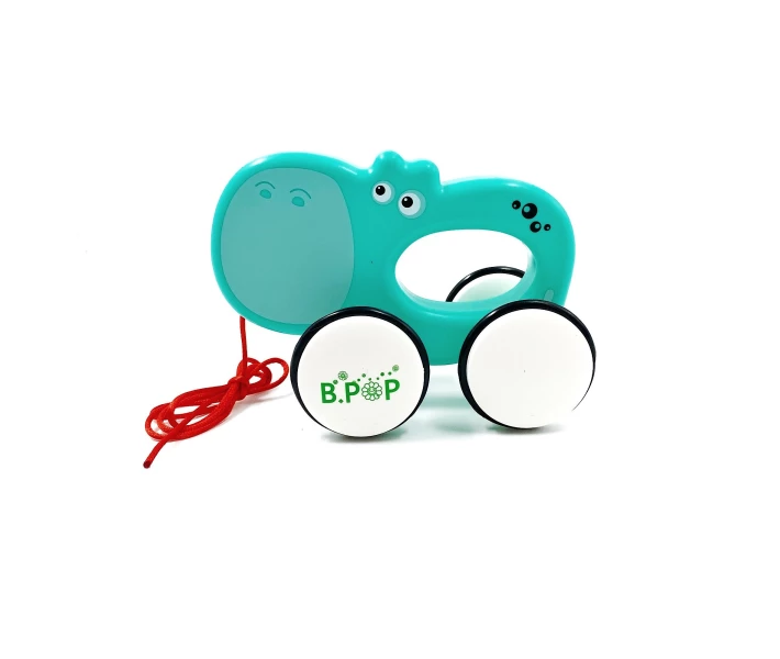 Фото - развивающую игрушку для малыша Каталка на шнурке Jia Yue Toys Бегемот 30 см Разноцветная (113362b)