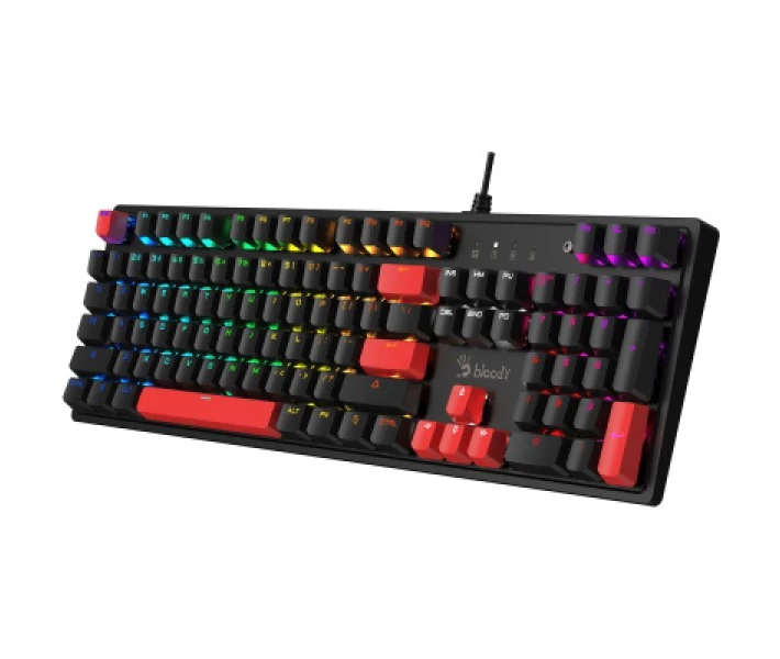 Фото - клавиатуру Клавиатура A4Tech Bloody S510R RGB BLMS Switch Red USB Black (Bloody S510R Fire Black)