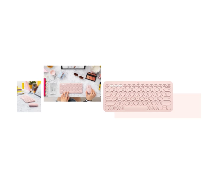 Фото - клавиатуру Клавиатура Logitech K380 Multi-Device Bluetooth UA Rose (920-011853)