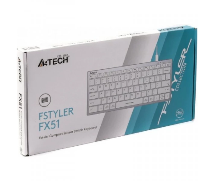 Фото - клавиатуру Клавиатура A4Tech FX51 USB White