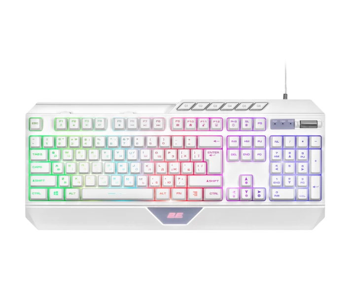 Фото - клавиатуру Клавиатура игровая с подсветкой 2E GAMING KG315 White