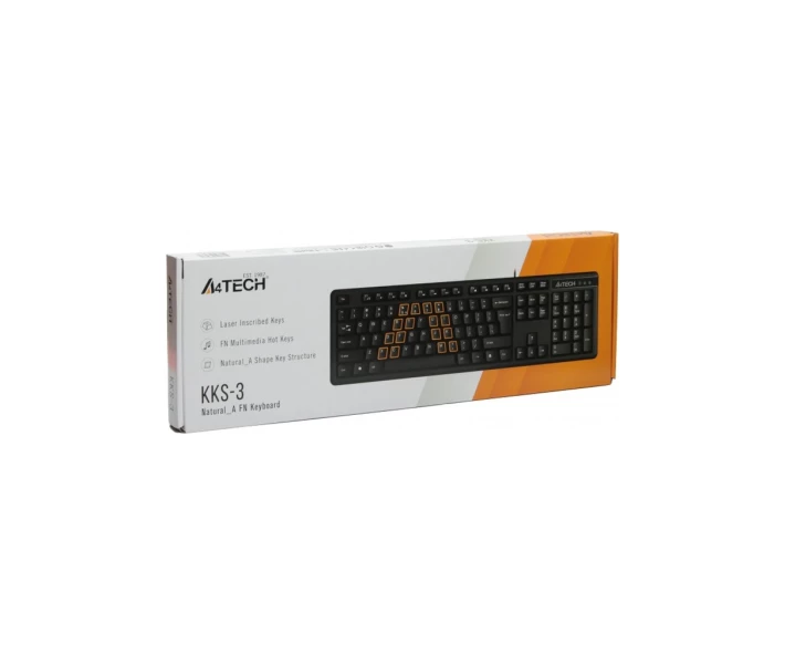 Фото - клавиатуру Клавиатура A4Tech KKS-3 USB Black