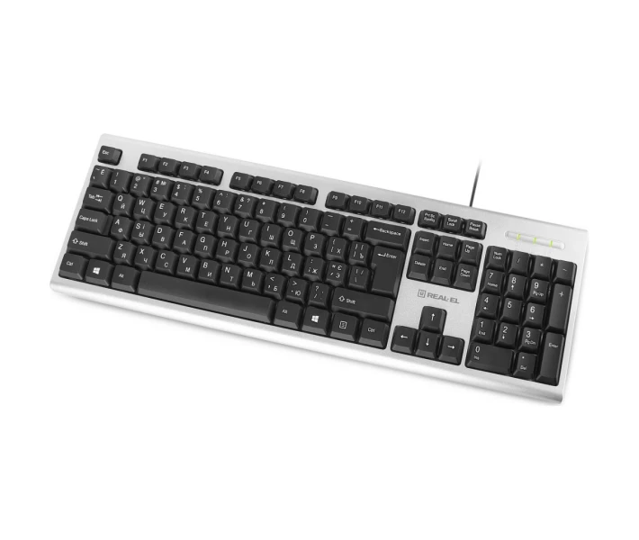Фото - клавиатуру Клавиатура REAL-EL 507 Standard USB Silver