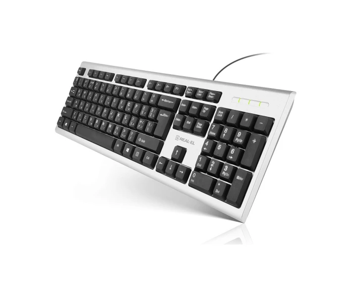 Фото - клавиатуру Клавиатура REAL-EL 507 Standard USB Silver