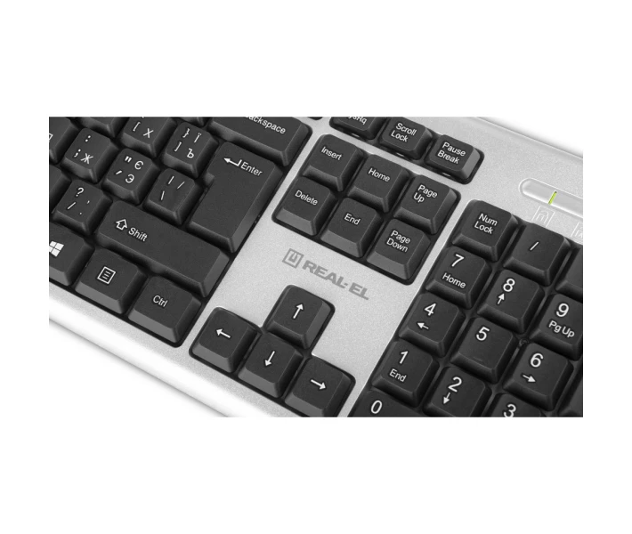 Фото - клавиатуру Клавиатура REAL-EL 507 Standard USB Silver
