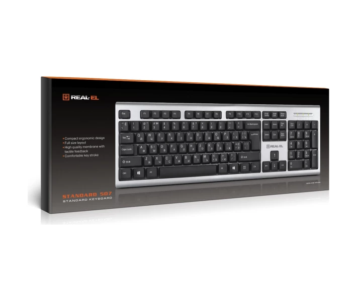 Фото - клавиатуру Клавиатура REAL-EL 507 Standard USB Silver