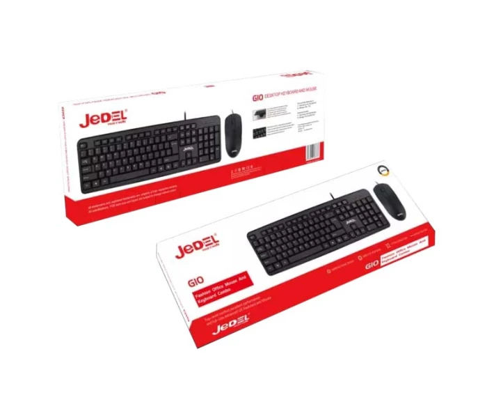 Фото - клавиатуру Клавиатура ведущая JEDEL G10 USB RUS + Мышь ведущая Черный
