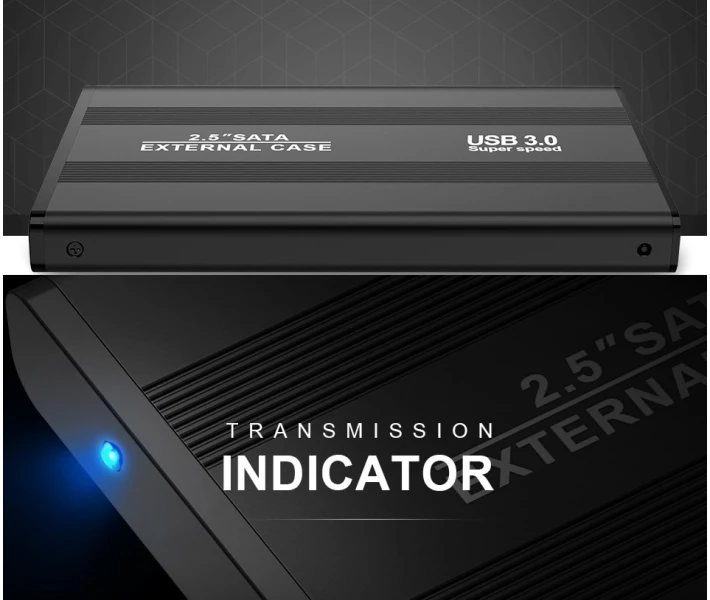 Фото - внешний карман для жесткого диска Внешний карман переходник адаптер для USB 3.0 для SSD/HDD диска SATA III 2.5” 127x75x13 мм NN (474505-Prob) Черный