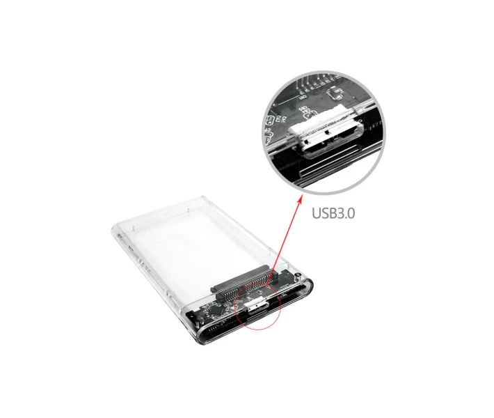 Фото - внешний карман для жесткого диска Карман внешний Dynamode 2.5" SATA HDD/SSD USB 3.0 Transparent (DM-CAD-25316) (724033-01)