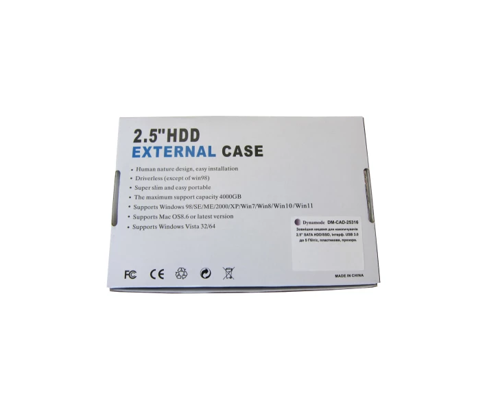 Фото - внешний карман для жесткого диска Карман внешний Dynamode 2.5" SATA HDD/SSD USB 3.0 Transparent (DM-CAD-25316) (724033-01)