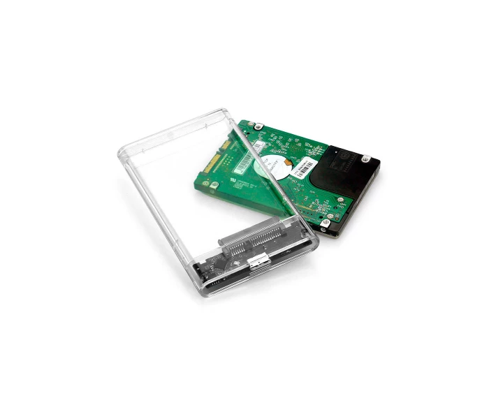 Фото - внешний карман для жесткого диска Карман внешний Dynamode 2.5" SATA HDD/SSD USB 3.0 Transparent (DM-CAD-25316) (724033-01)